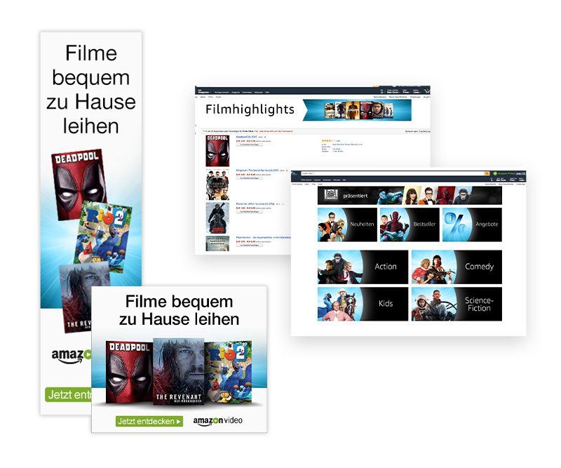 ABC creativ service, Andrea Bürgin, Webdesign, Online-Werbemittel, Online-Banner, Amazon, Fox Home Entertainment,