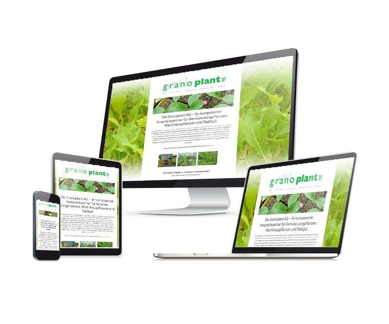 Granoplant AG, Webdesign, Corporate Design, Logo-Design, Briefpapier, Visitenkarten, Poster, Flyer, Kataloge, Fahnen, Design, ABC creativ service, Andrea Bürgin