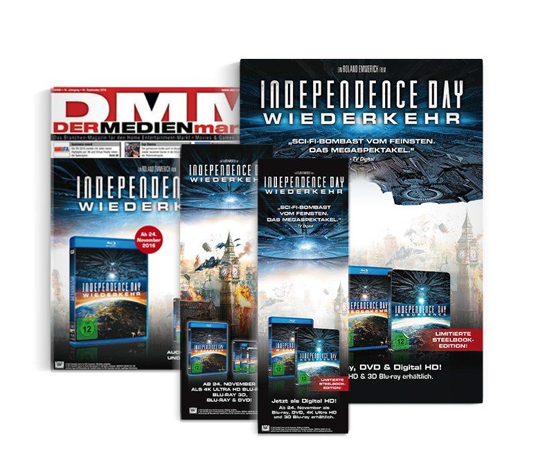 Anzeigen, Independence Day Wiederkehr, Twentieth Century Fox Home Entertainment, Design, Gestaltung, ABC creativ service, Andrea Bürgin,