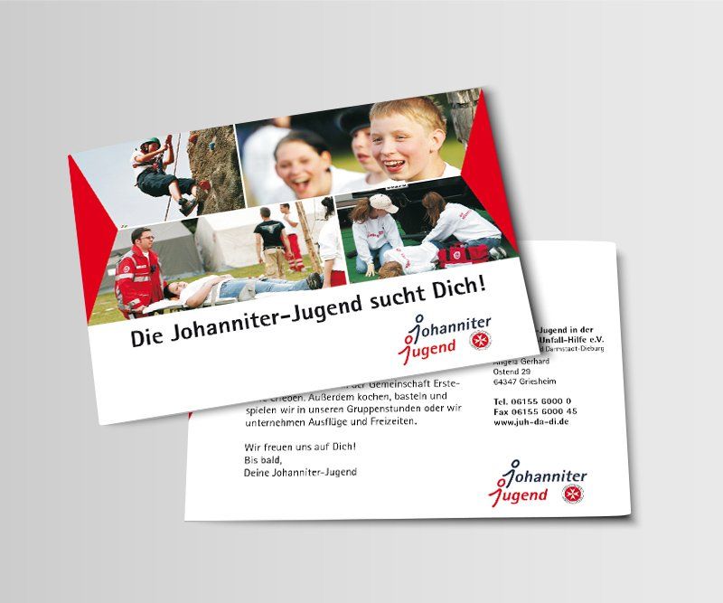 Die Johanniter, Flyer, Broschüre, Gestaltung, Design, ABC creativ service, Andrea Bürgin