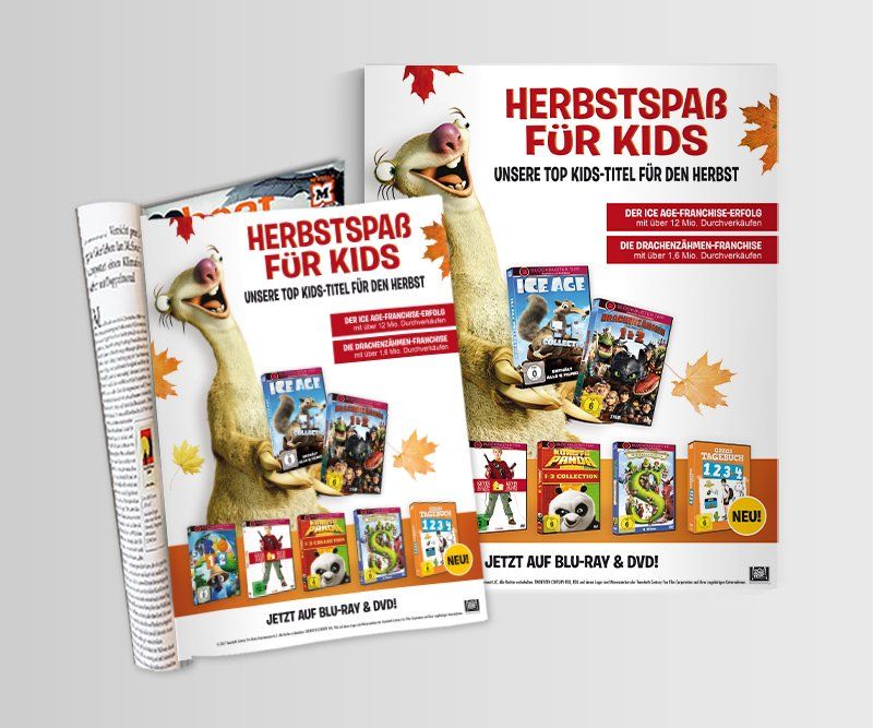 Ice Age, Twentieth Century Fox Home Entertainment, Anzeigen Gestaltung, ABC creativ service, Andrea Bürgin
