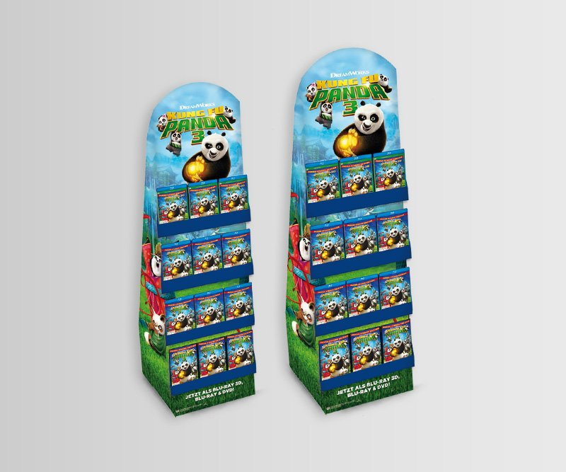 Warenträger, Kung Fu Panda 3, Twentieth Century Fox Home Entertainment, Design, Gestaltung, ABC creativ service, Andrea Bürgin,