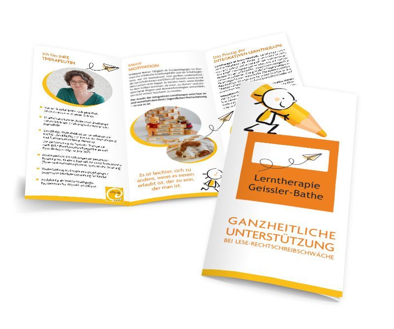 broschüren, flyer kataloge, grafik design, abc creativ service, andrea bürgin, seeheim-jugenheim, darmstadt, lerntherapie geissler-bathe,