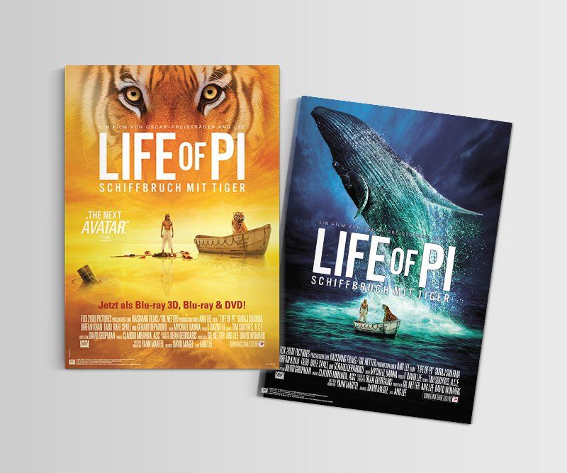 Poster, Life of Pi, Twentieth Century Fox Home Entertainment, Gestaltung, Design, ABC creativ service, Andrea Bürgin,