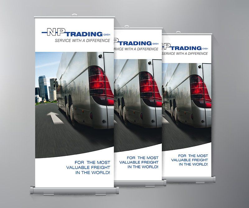 Roll-Up Display, NP Trading, Design, Gestaltung, ABC creativ service, Andrea Bürgin,
