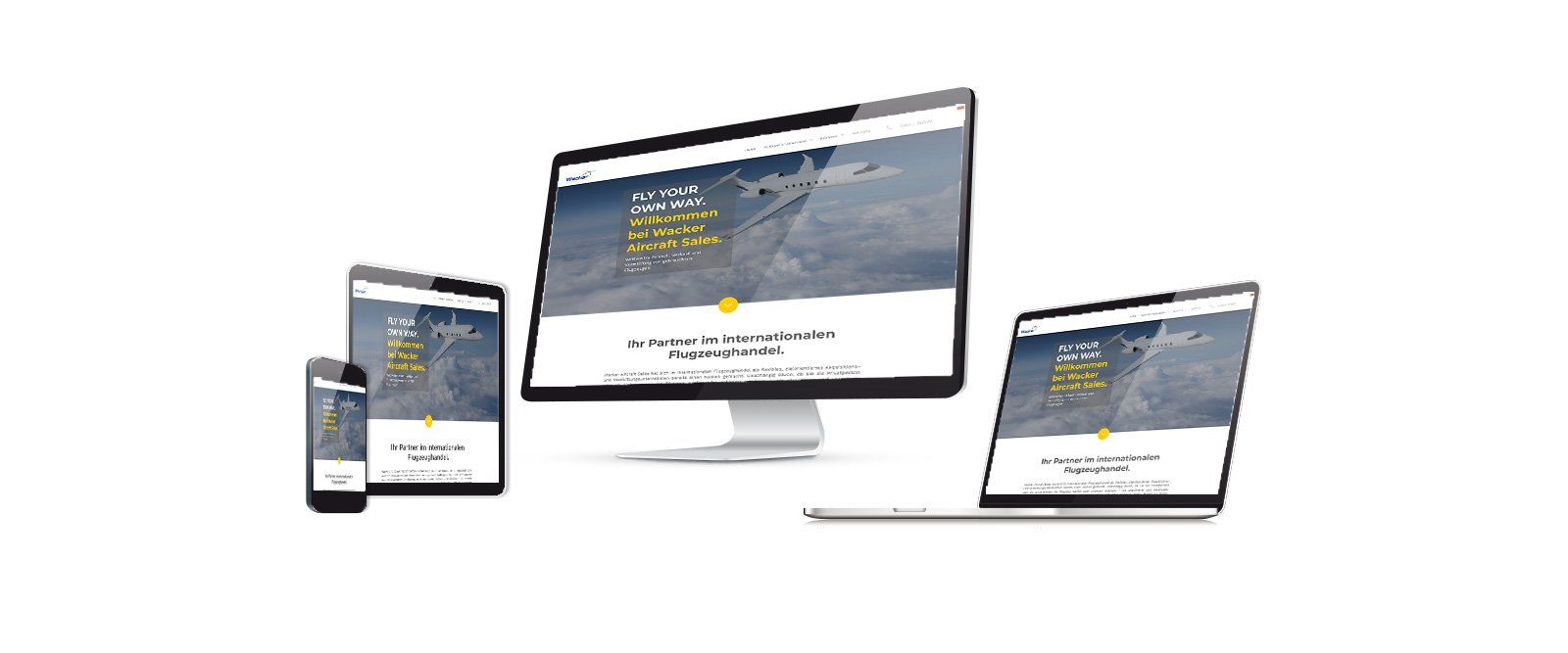 ABC creativ service, Andrea Bürgin, Web-Design, Wacker Aircraft Sales - An- und Verkauf von gebrauchten Flugzeugen,