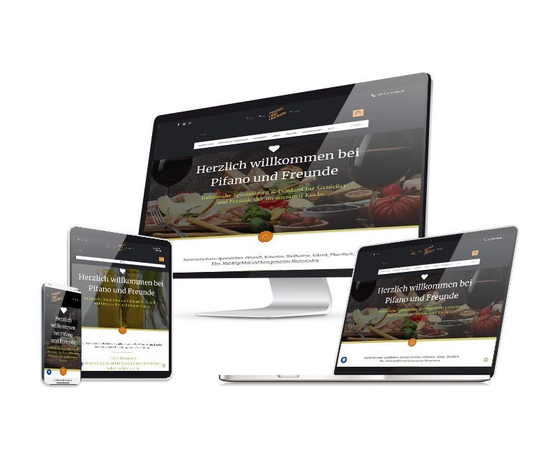 Pifano und Freunde, Online-Shop, Italienische Spezialitäten online bestellen, italinische feinkost, Francesco Pifano, Eva Meininger, Webdesign, Online-Shop, Text, ABC creativ service, Andrea Bürgin,