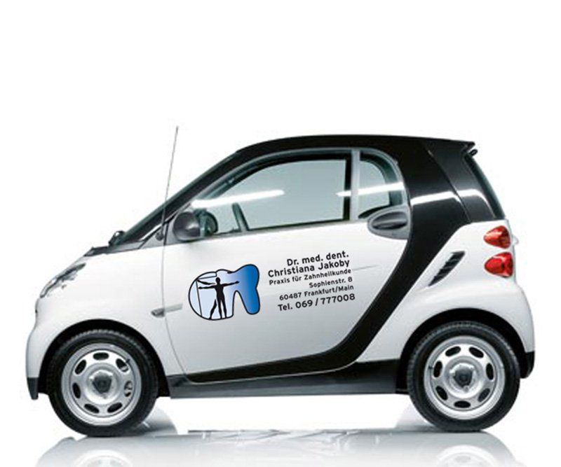 KFZ-Beschriftung Praxis Dr. Jakoby, Frankfurt am Main, Online-Banner, Online-Werbemittel, Life of Pi, Twentieth Century Fox Home Entertainment, Design, Gestaltung, ABC creativ service, Andrea Bürgin,