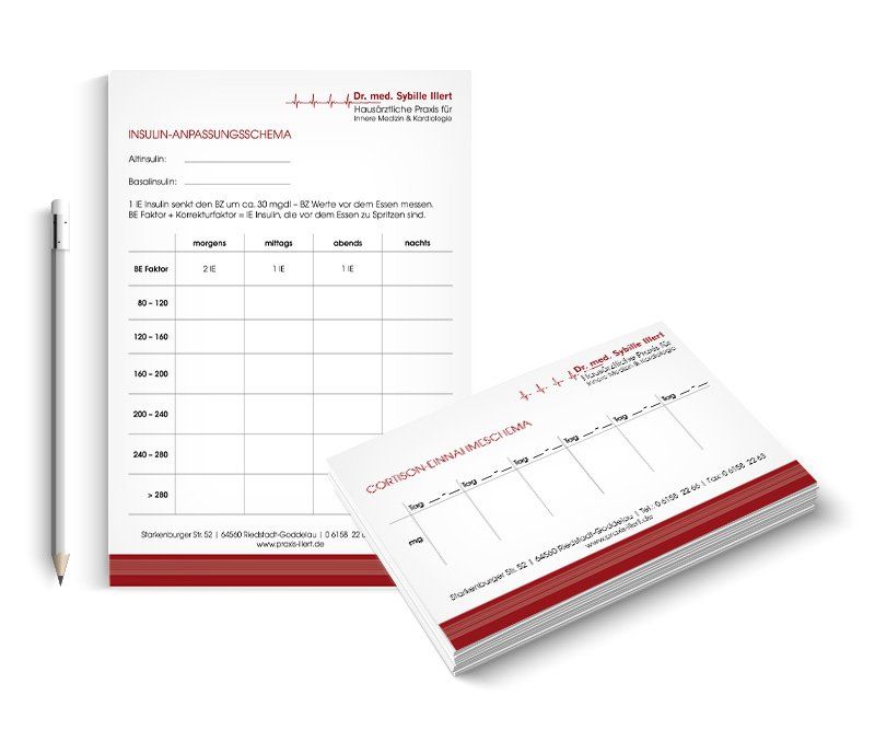 Praxis Dr. Sybille Illert, Logo-Design, Corporate Design, Visitenkarten, Briefpapier, ABC creativ service,