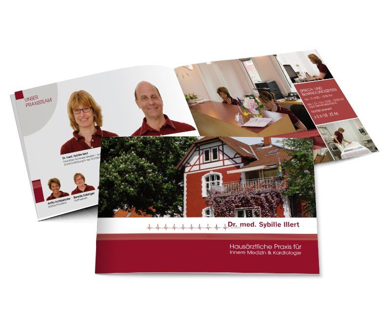 Praxis Dr. med. Sybille Illert, Flyer, Broschüre, Gestaltung, Design, ABC creativ service, Andrea Bürgin