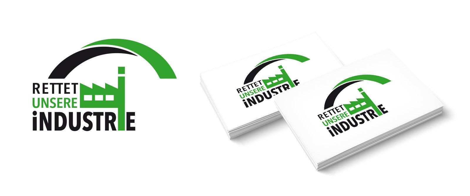 Rettet unsere Industrie, Akademie Bergstraße, Henrik Paulitz, Logo-Design, Logo-Gestaltung, Flyer-Design, Aufkleber, Stofftaschen, ABC creativ service, Andrea Bürgin, Seeheim, Darmstadt,