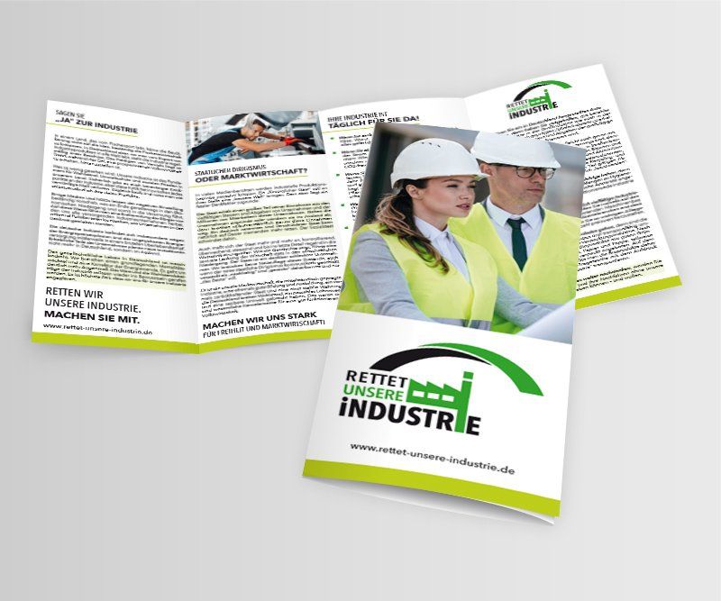 rettet unsere industrie, akademie bergstraße, flyer design, flyer gestaltung, abc creativ service, andrea bürgin, seeheim-jugenheim,