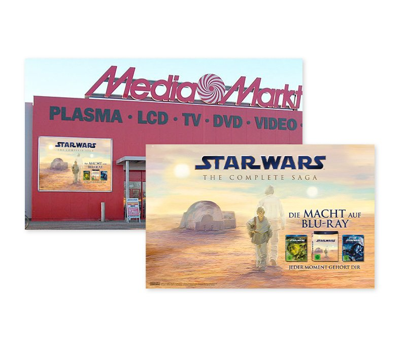 Außenbanner_StarWars, Twentieth Century Fox Home Entertainment, Design, Gestaltung, ABC creativ service, Andrea Bürgin,
