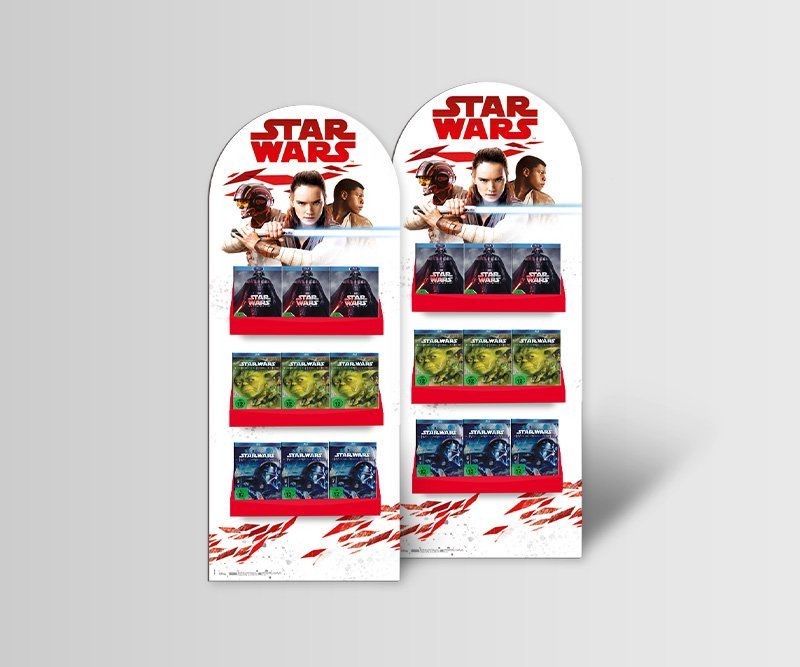 Warenträger, StarWars, Twentieth Century Fox Home Entertainment, Design, Gestaltung, ABC creativ service, Andrea Bürgin,