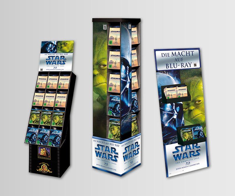 Warenträger, StarWars, Twentieth Century Fox Home Entertainment, Design, Gestaltung, ABC creativ service, Andrea Bürgin,