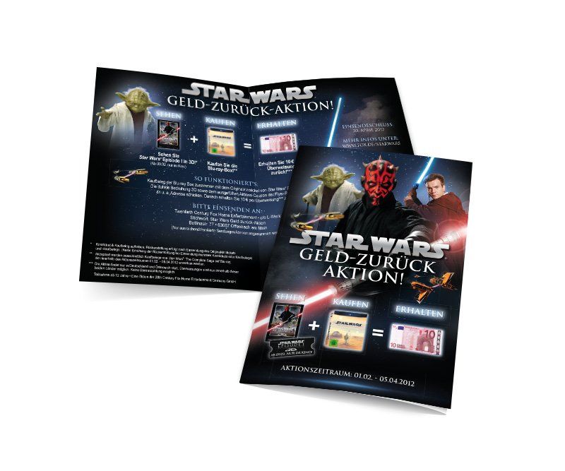 Flyer_StarWars, Twentieth Century Fox Home Entertainment, Design, Gestaltung, ABC creativ service, Andrea Bürgin,