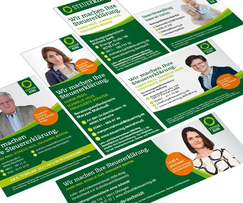 Anzeigen, Steuerring, Lohnsteuerhilfeverein, ABC creativ service, Andrea Bürgin, Seeheim,
