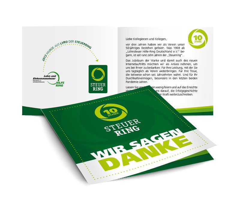 Flyer, Steuerring, Lohnsteuerhilfeverein, ABC creativ service, Andrea Bürgin, Seeheim,