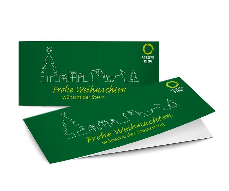 Flyer, Steuerring, Lohnsteuerhilfeverein, ABC creativ service, Andrea Bürgin, Seeheim, Weihnachtskarte,