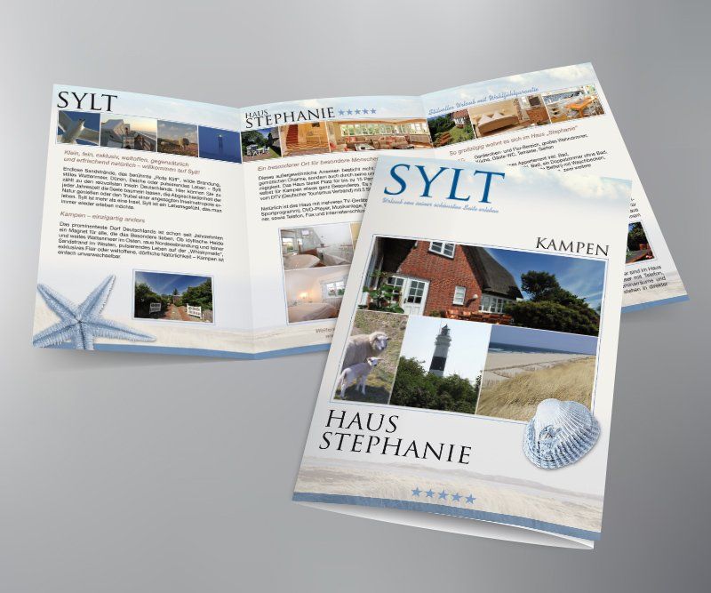 Ferienhäuser auf Sylt, Rudolf Temporini, Flyer, Broschüre, ABC creativ service, Andrea Bürgin