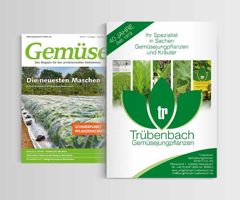 anzeige, Poster, Plakate, Trübenbach Gemüsejungpflanzen, Design, Gestaltung, ABC creativ service, Andrea Bürgin,