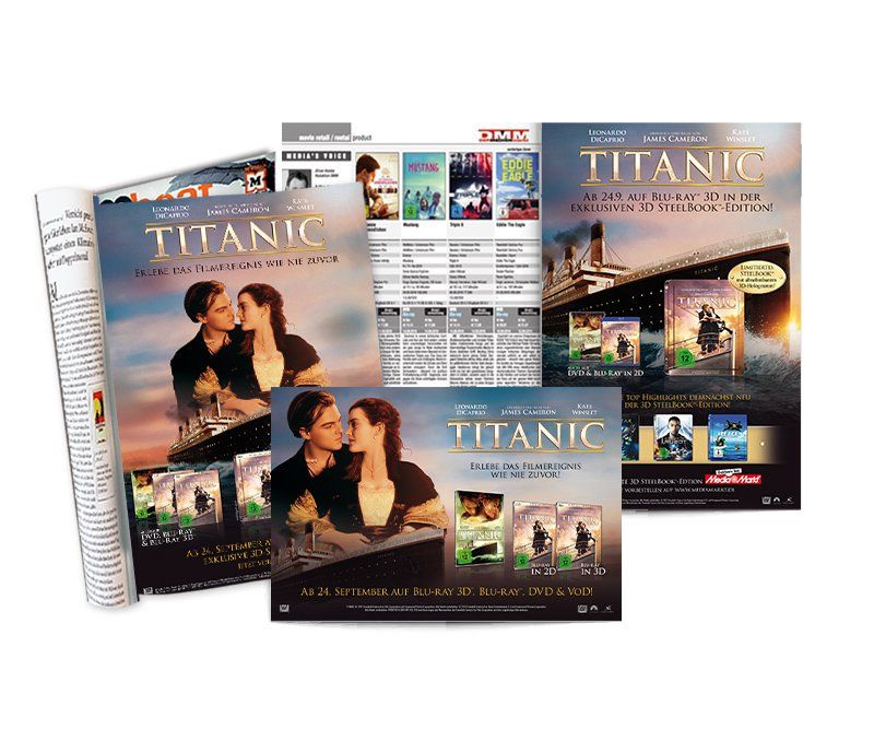 Anzeigen, Titanic, Twentieth Century Fox Home Entertainment, Online-Werbemittel, Online-Banner, StarWars, Fox Home Entertainment, Design, Gestaltung, ABC creativ service, Andrea Bürgin,