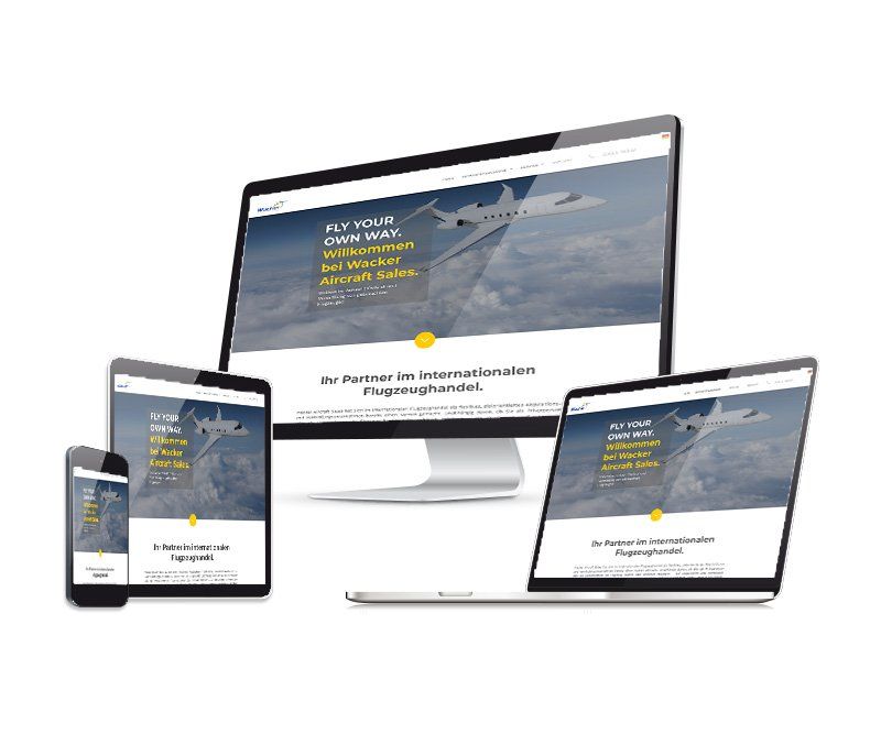 ABC creativ service, Andrea Bürgin, Webdesign, Wacker Aircraft Sales - An- und Verkauf von gebrauchten Flugzeugen
