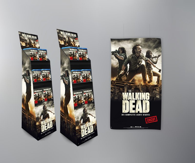 Warenträger, Textilbanner, The Walking Dead, Twentieth Century Fox Home Entertainment, Design, Gestaltung, ABC creativ service, Andrea Bürgin,