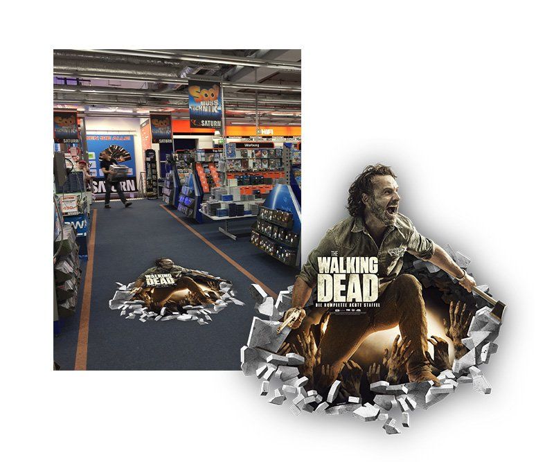 Floorsticker, The Walking Dead, Twentieth Century Fox Home Entertainment, Design, Gestaltung, ABC creativ service, Andrea Bürgin,
