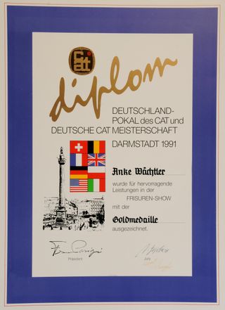 Deutschlandpokal-Goldmedaille des CAT Darmstadt Deutschlandpokal-Goldmedaille des CAT Darmstadt