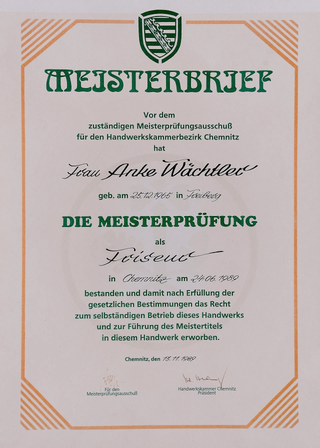 Meisterbrief Urkunde Meisterbrief Urkunde