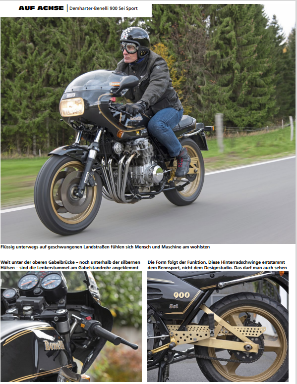 Demharter Benelli SEI 900 Verkauf Klassische und exklusive Motorrad Unikat von Green Island Bikes