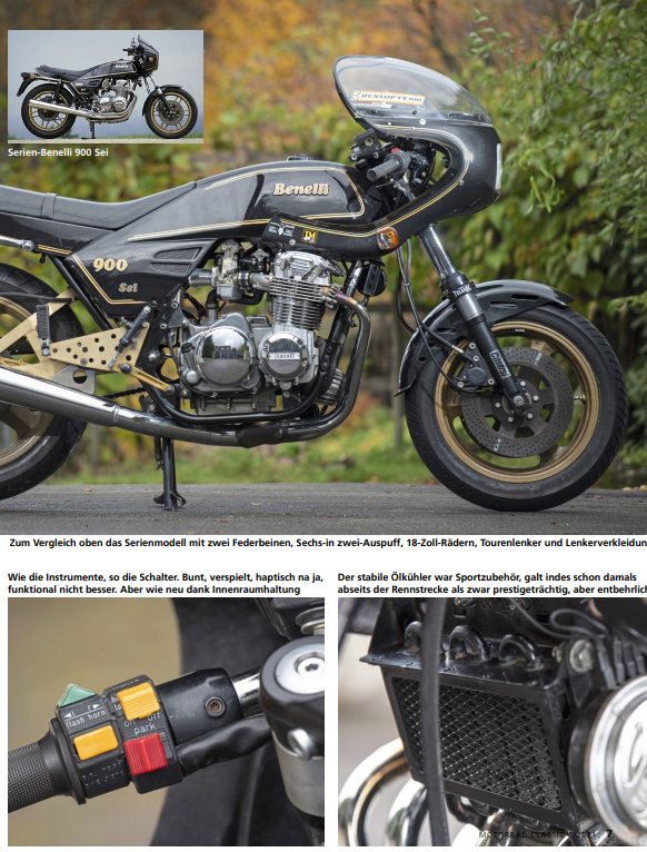 Demharter Benelli SEI 900 Verkauf Klassische und exklusive Motorrad Unikat von Green Island Bikes