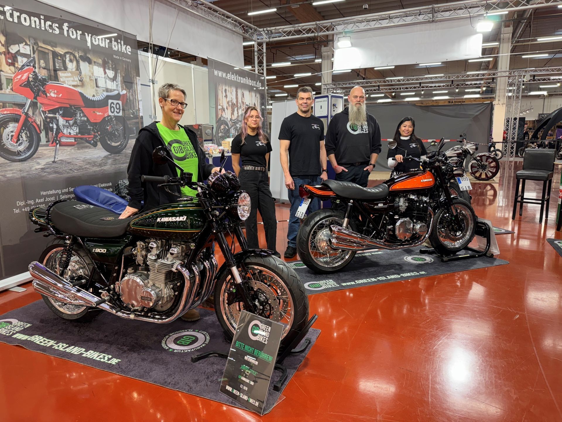 Custombike-Designs am Green Island Bikes Stand auf der Custombike Messe 2025