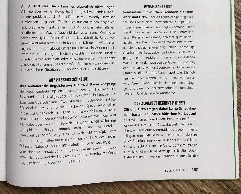 Green Island Bikes in den Medien