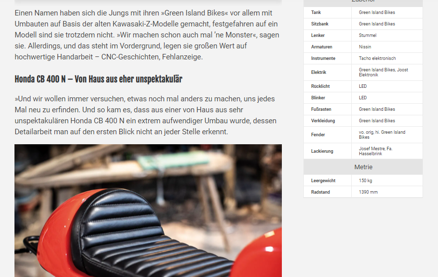 Green Island Bikes in den Medien