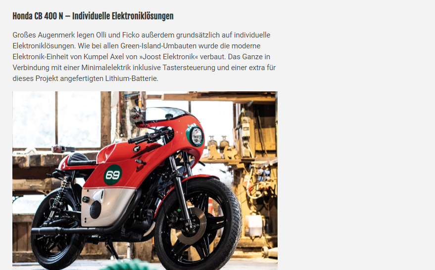 Green Island Bikes in den Medien