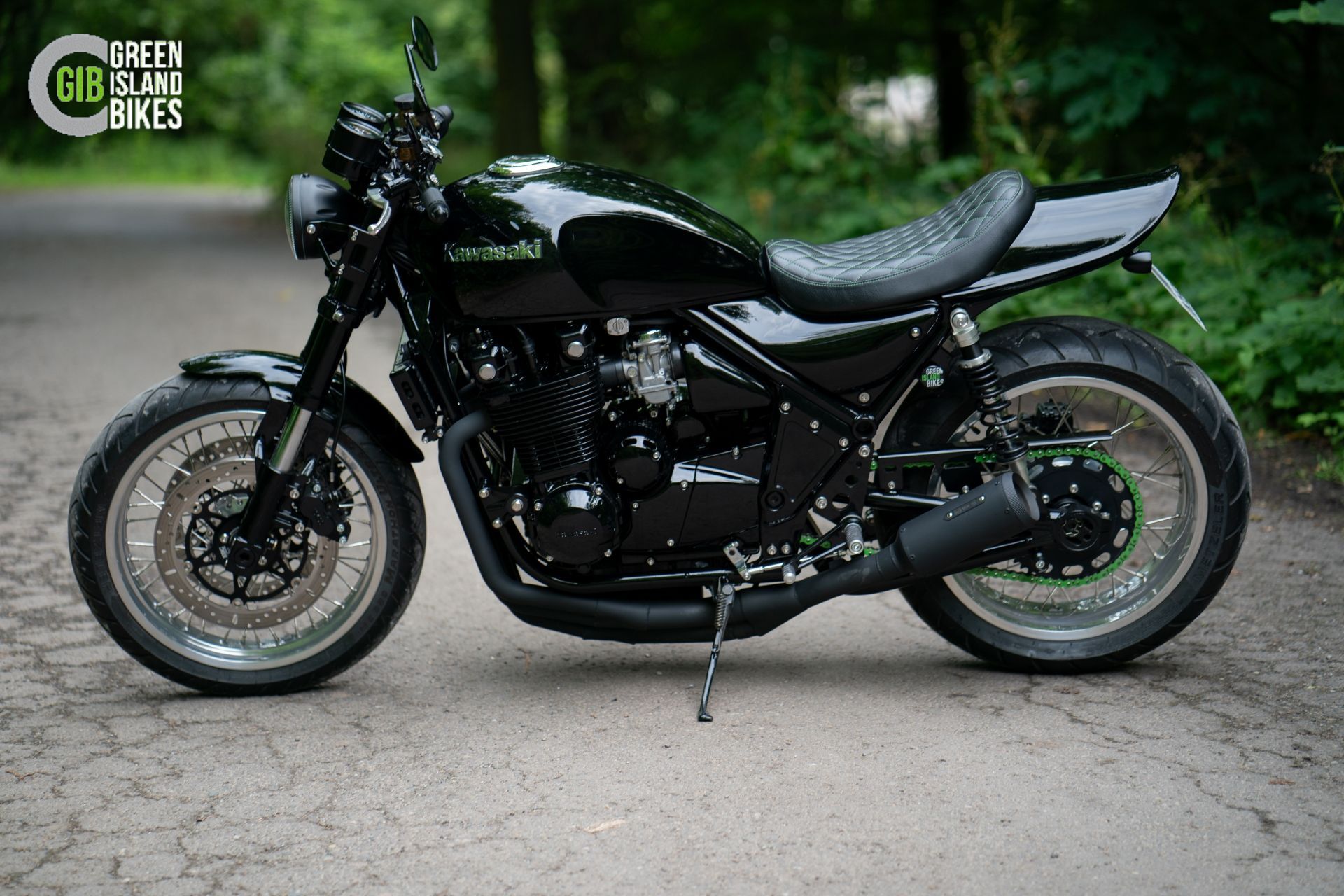 Green Island Bikes Kawasaki 1100 Zephyr Custombike im Retro-Z-Design