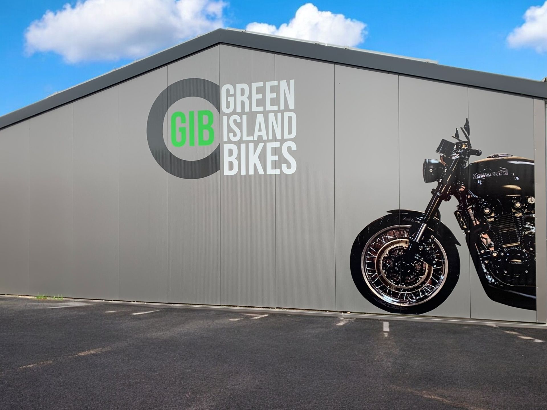 Außenansicht der Firma Green Island Bikes
