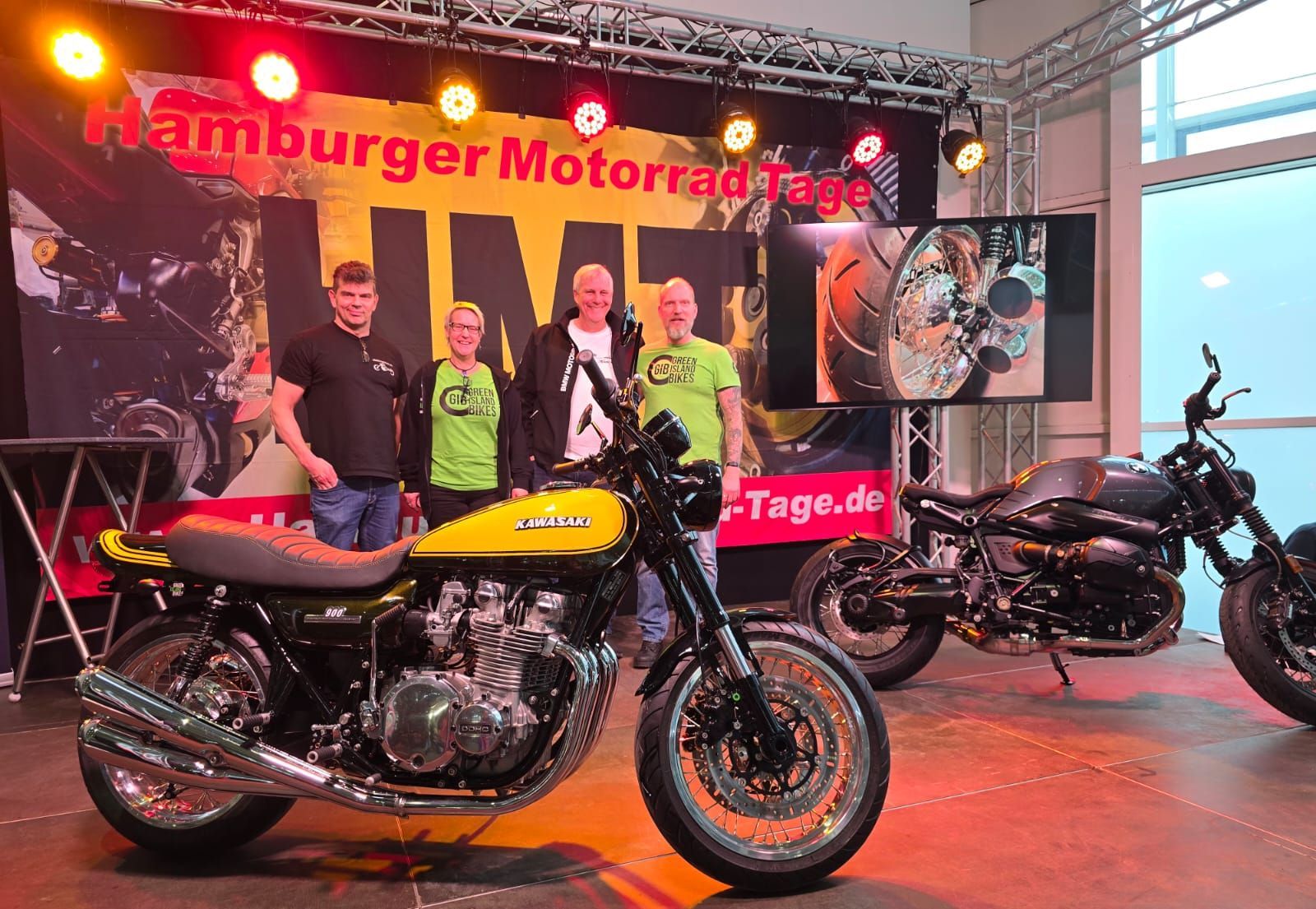 Hamburger Motorrad Tage Custombike Show. Klassische und exklusive Motorrad Unikat von Green Island Bikes.