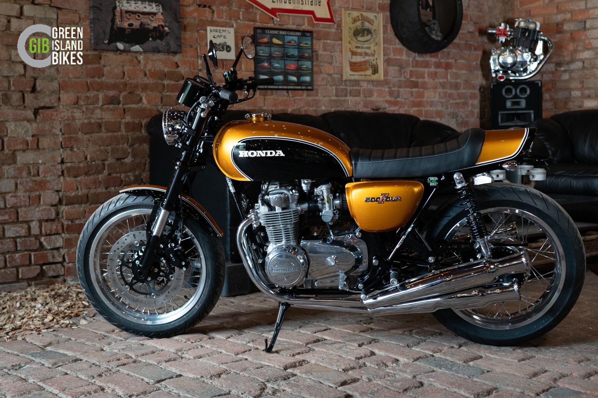 Honda CB500 Four Custombike Umbau Green Island Bikes