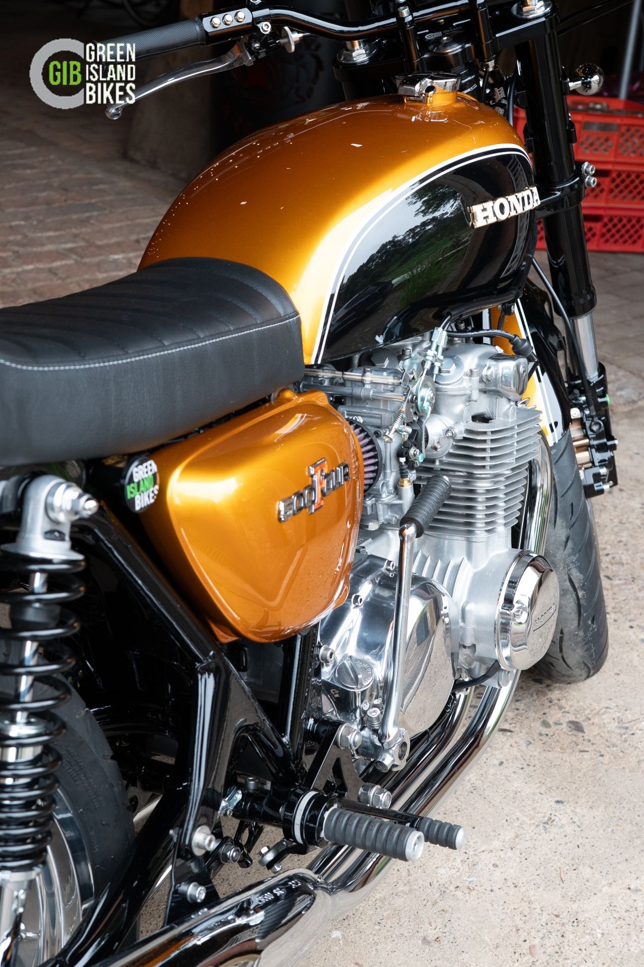 Honda CB500 Four Custombike Umbau Green Island Bikes