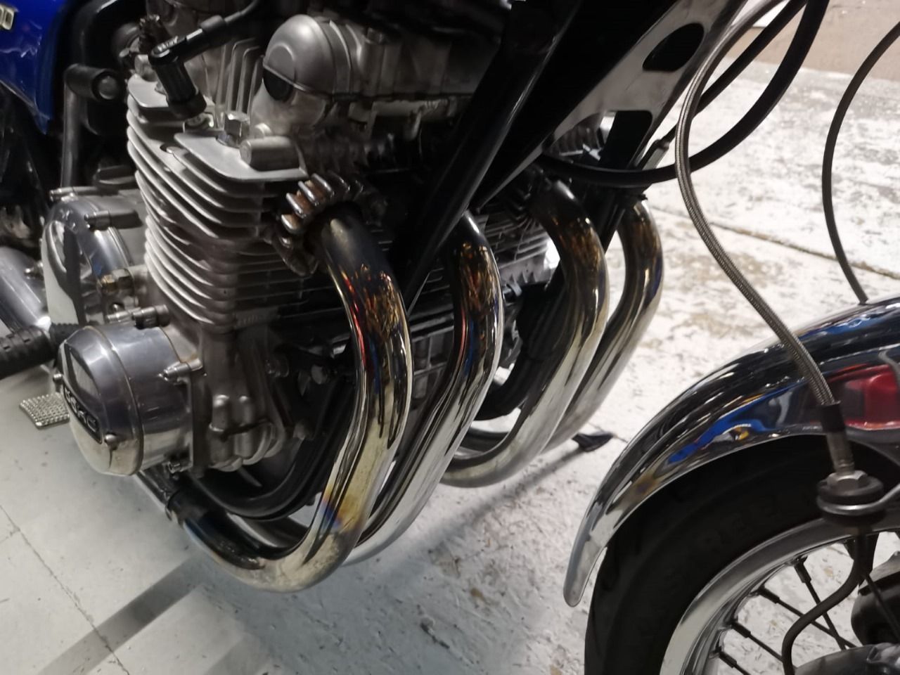 Fahrwerksdetail der Kawasaki Z1000 A2