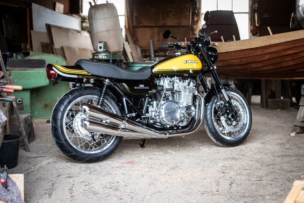 GIB Kawasaki im 73er Z1 Style.  Klassisches und exklusives Motorrad Unikat von Green Island Bikes