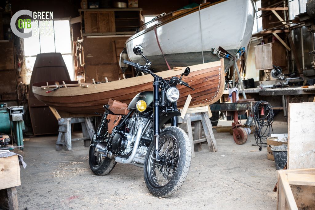 Kawasaki Z 750 B Twin Klassisches und exklusives Motorrad Unikat von Green Island Bikes. Dual Use Scrambler