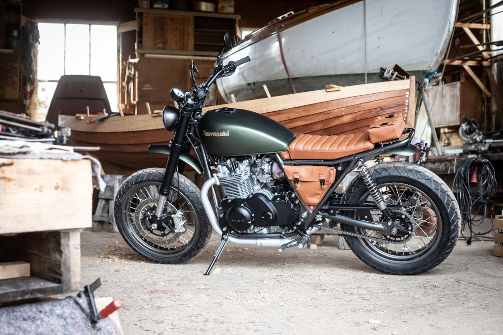 Kawasaki Z 750 B Twin Klassisches und exklusives Motorrad Unikat von Green Island Bikes