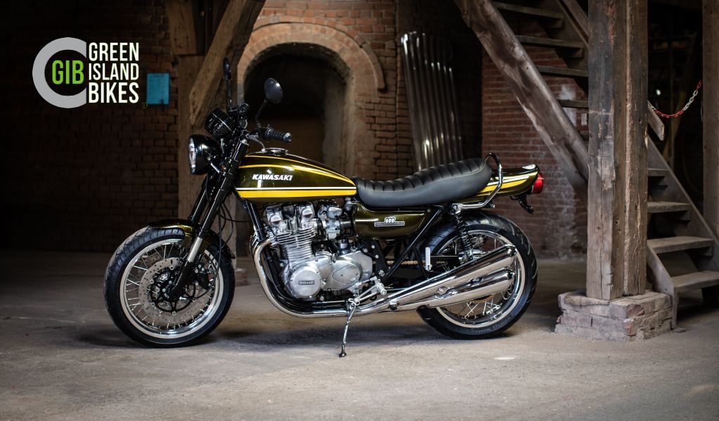 Modernes Fahrwerk und Elektronik dezent integriert im Kawasaki Z1 VinTec Umbau