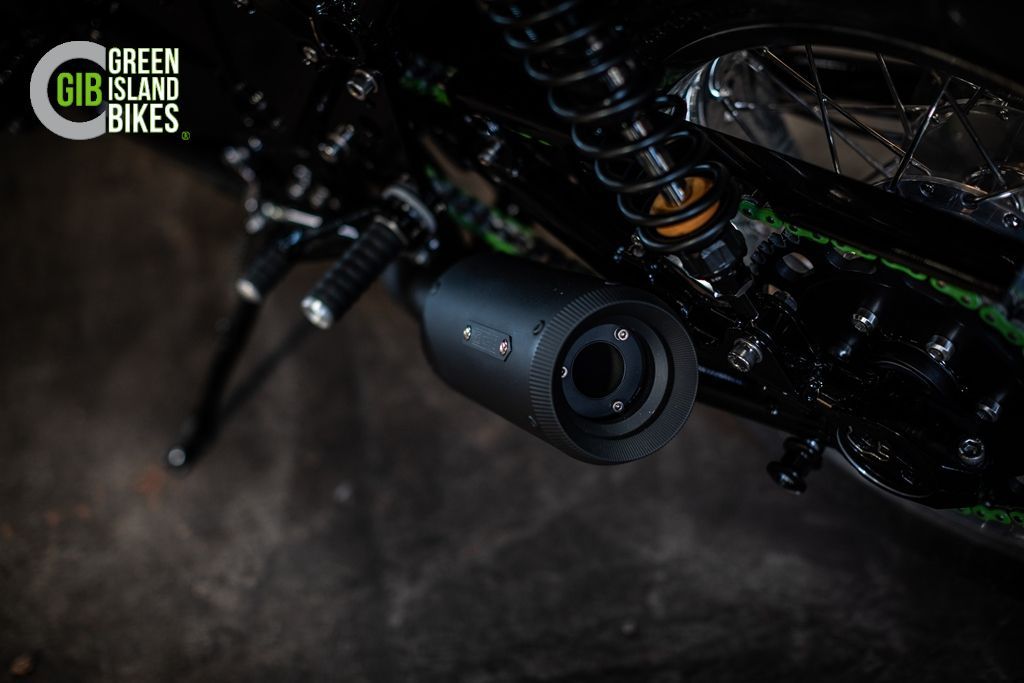 Green Island Bikes Custombike mit kraftvoller Muscle-Bike-Optik