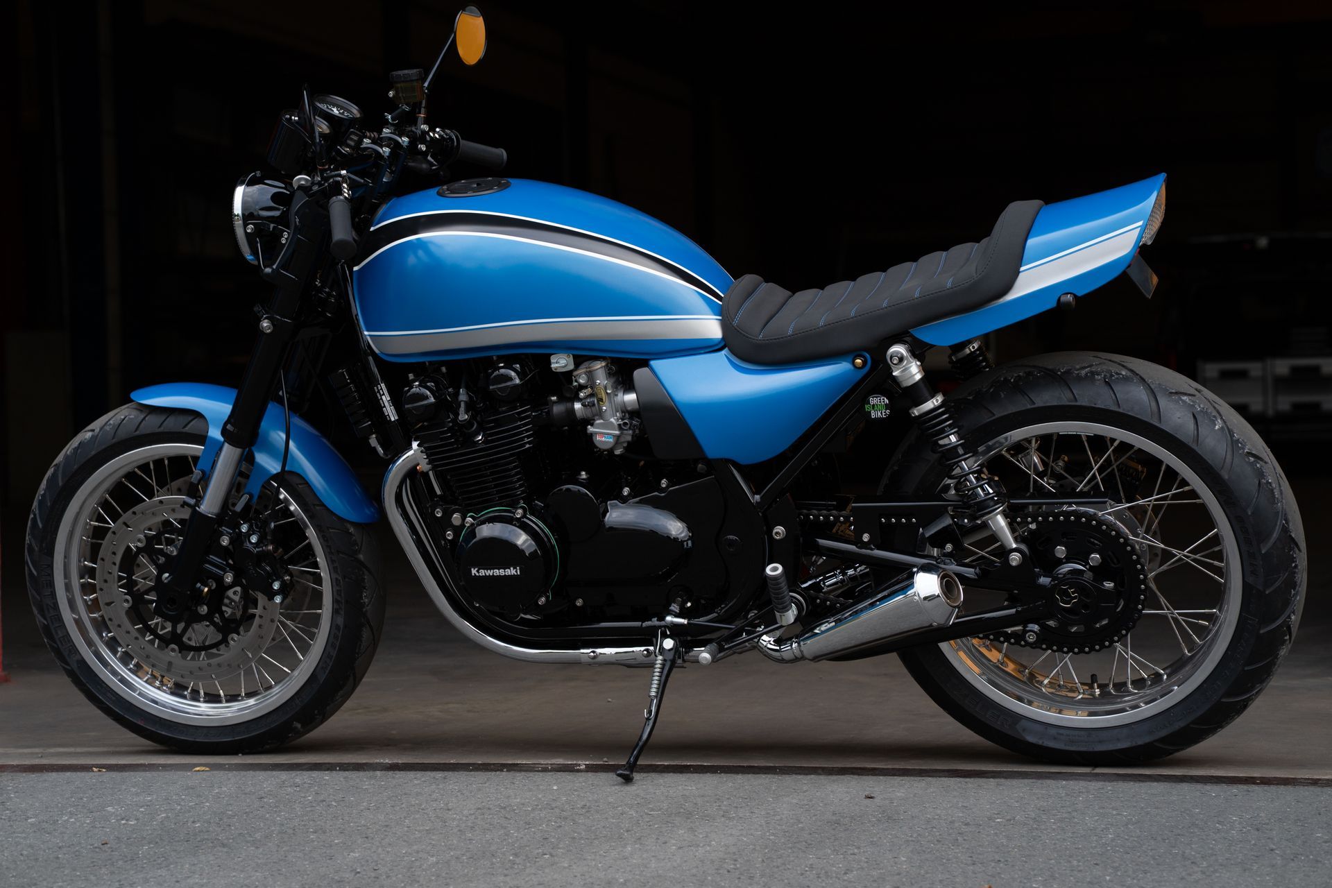 Kawasaki Z1 Unikat Klassischer Motorrad-Umbau im Vintage-Stil von Green Island Bikes