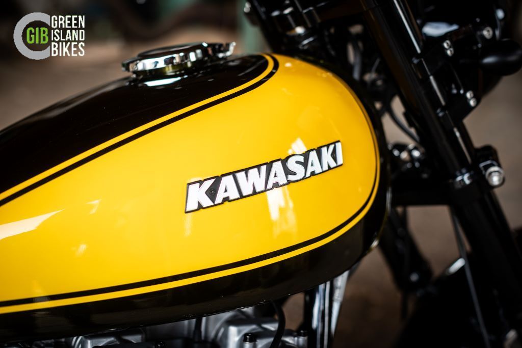 Detailaufnahme der Lackierung der Kawasaki Z GIB Classic No. Z1-7